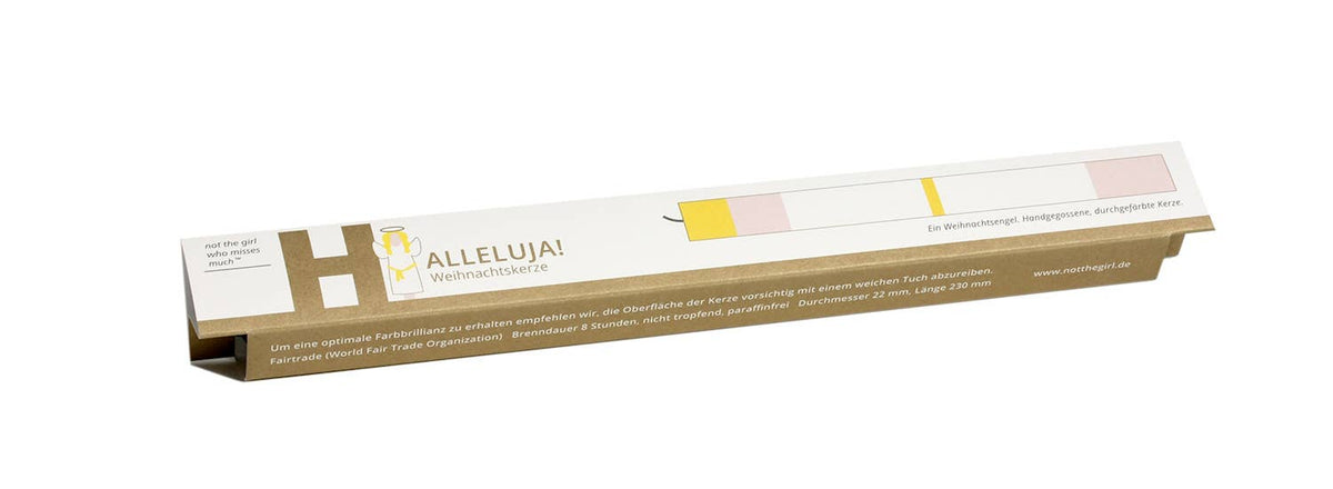 Greeting candle Christmas angel Hallelujah