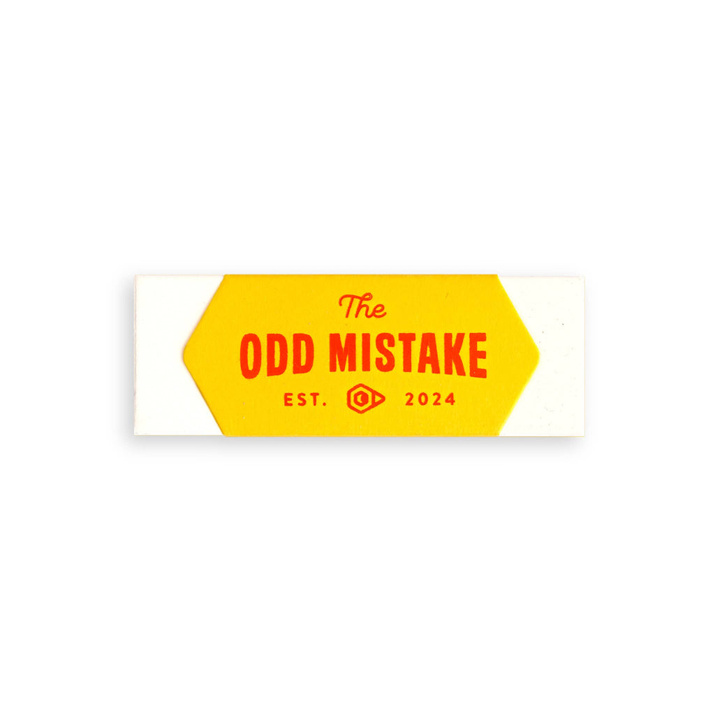 The Odd Mistake Foil Printed Eraser - Handmade in UK