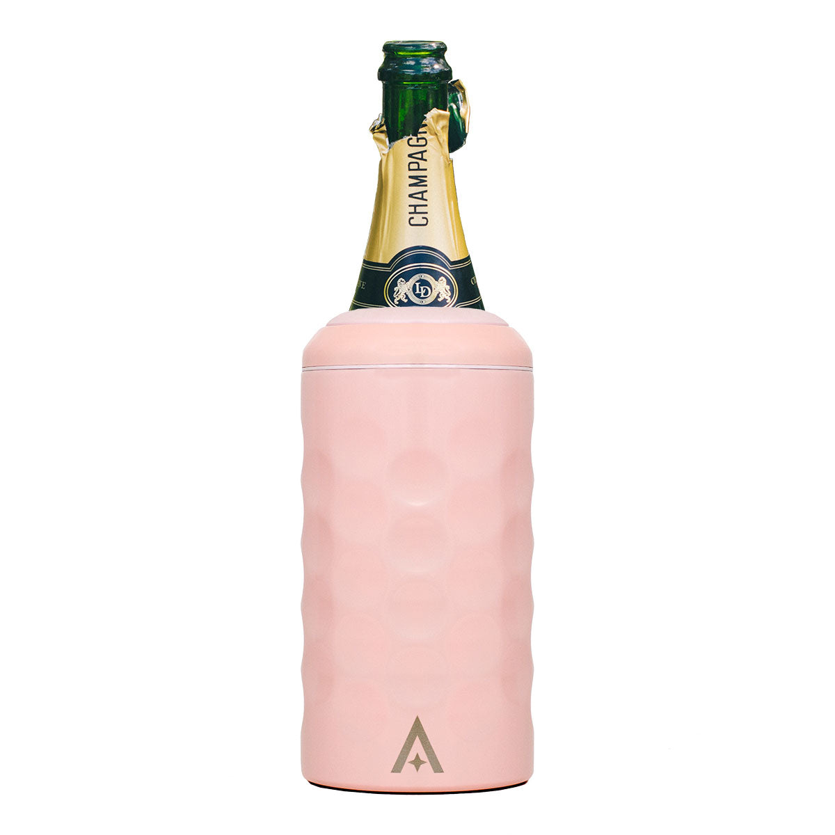 Champagne/Wine Bottle Cooler with Lid - Baby Pink