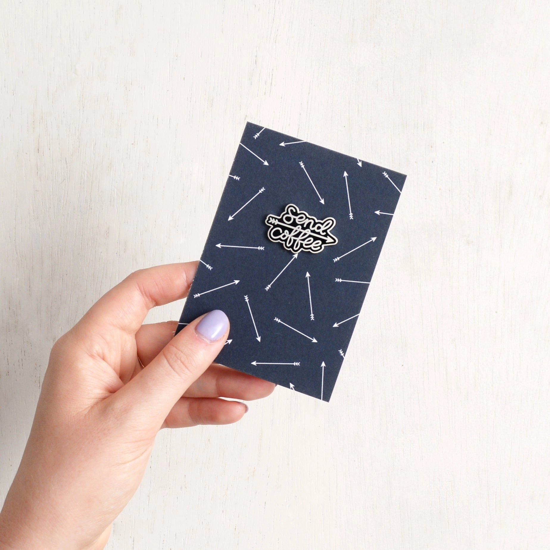 Send Coffee Pin Badge