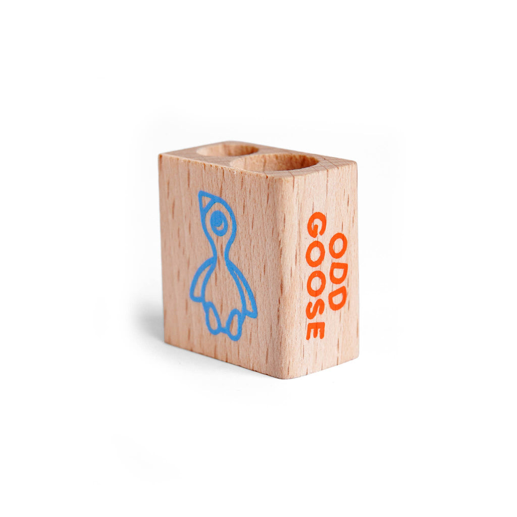 Odd Goose Wooden Double Sharpener: Orange