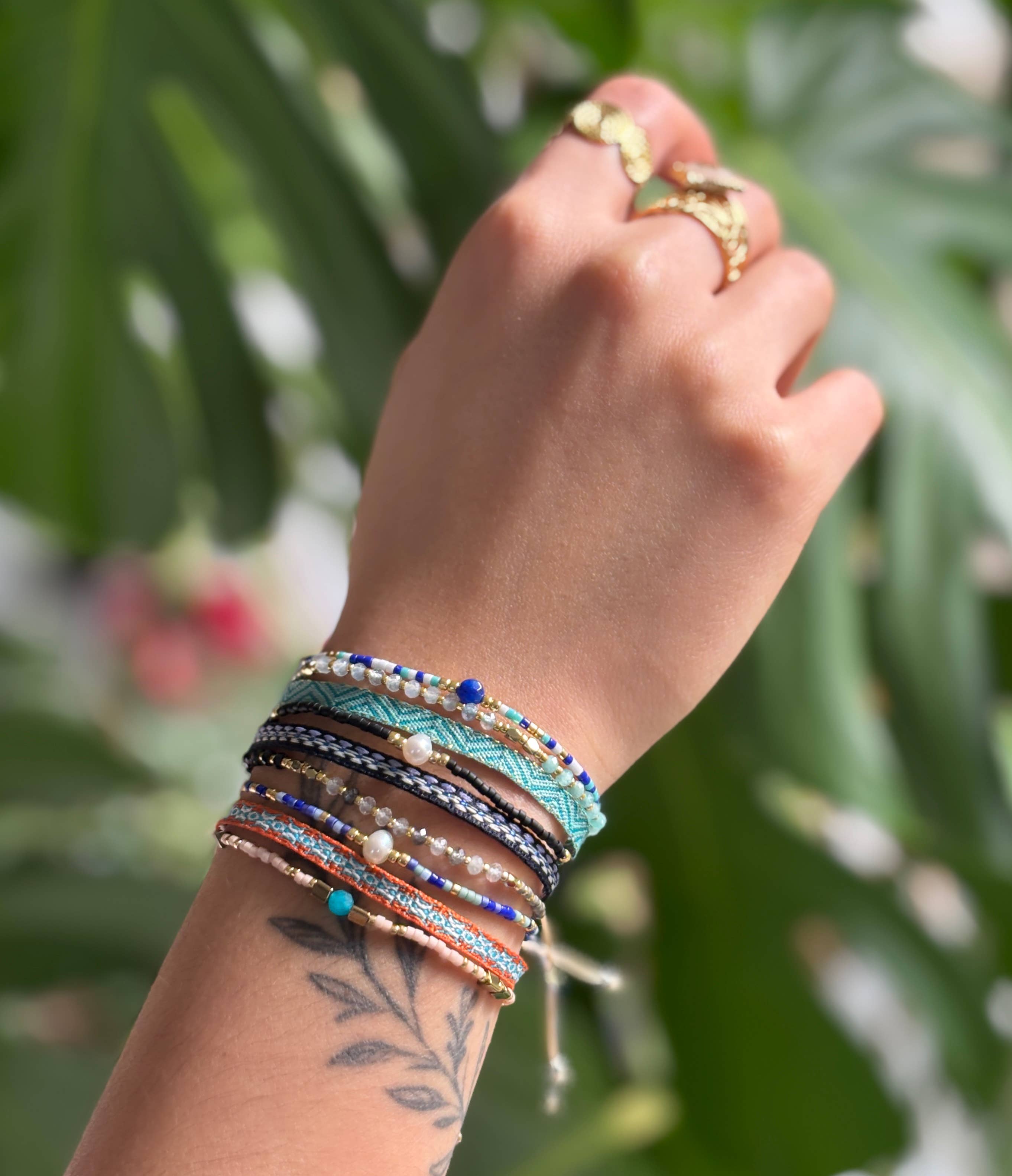 Japanese Miyuki Bracelet Set of 3 Turquoise