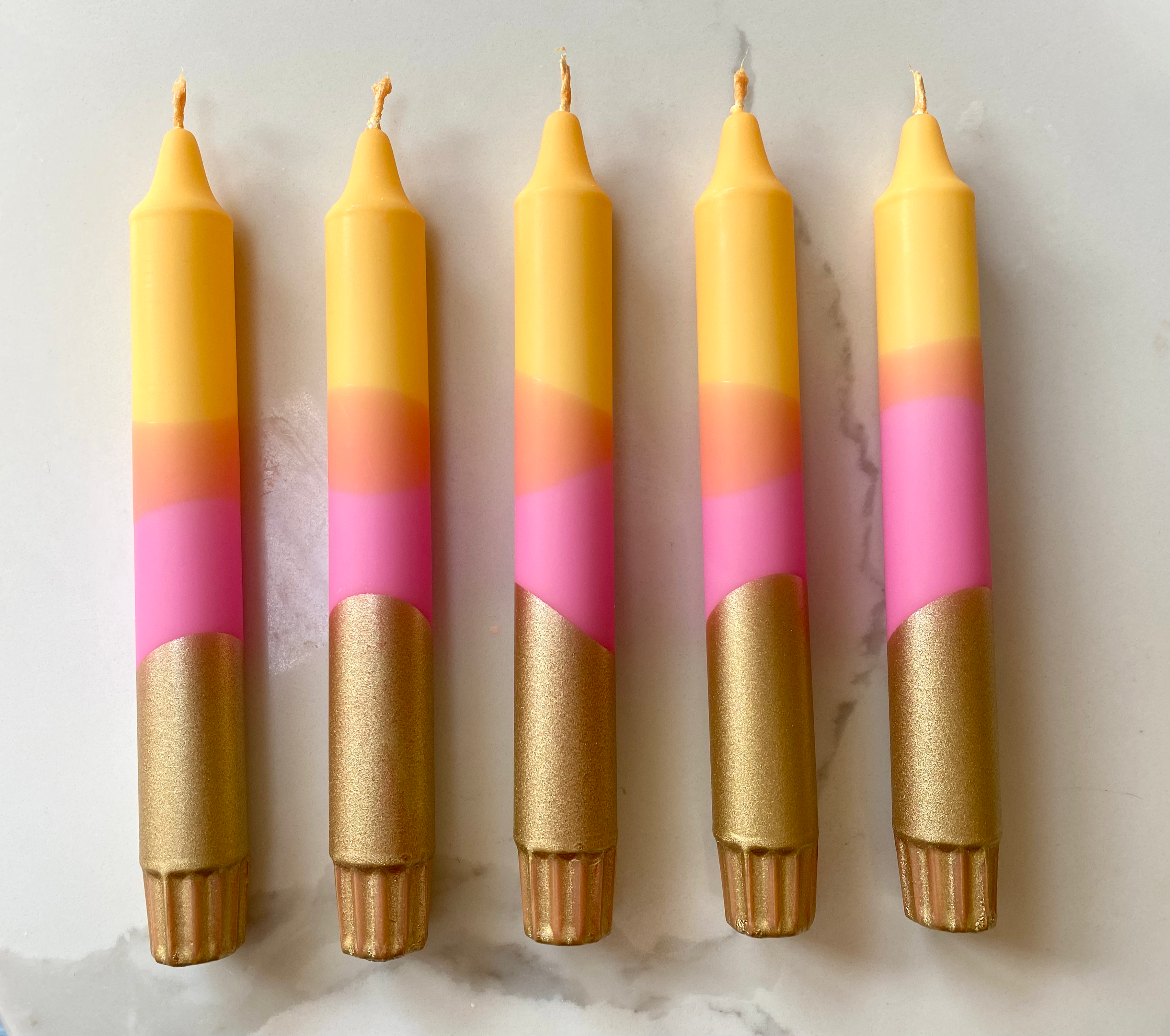 Raspberry Lemonade Colourful Yellow Orange Pink Candle