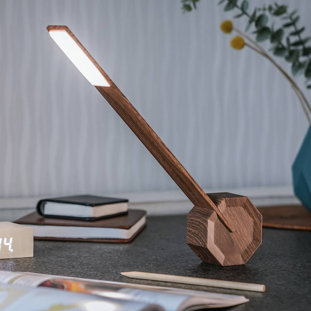 Octagon One Portable Desk Light: Maple