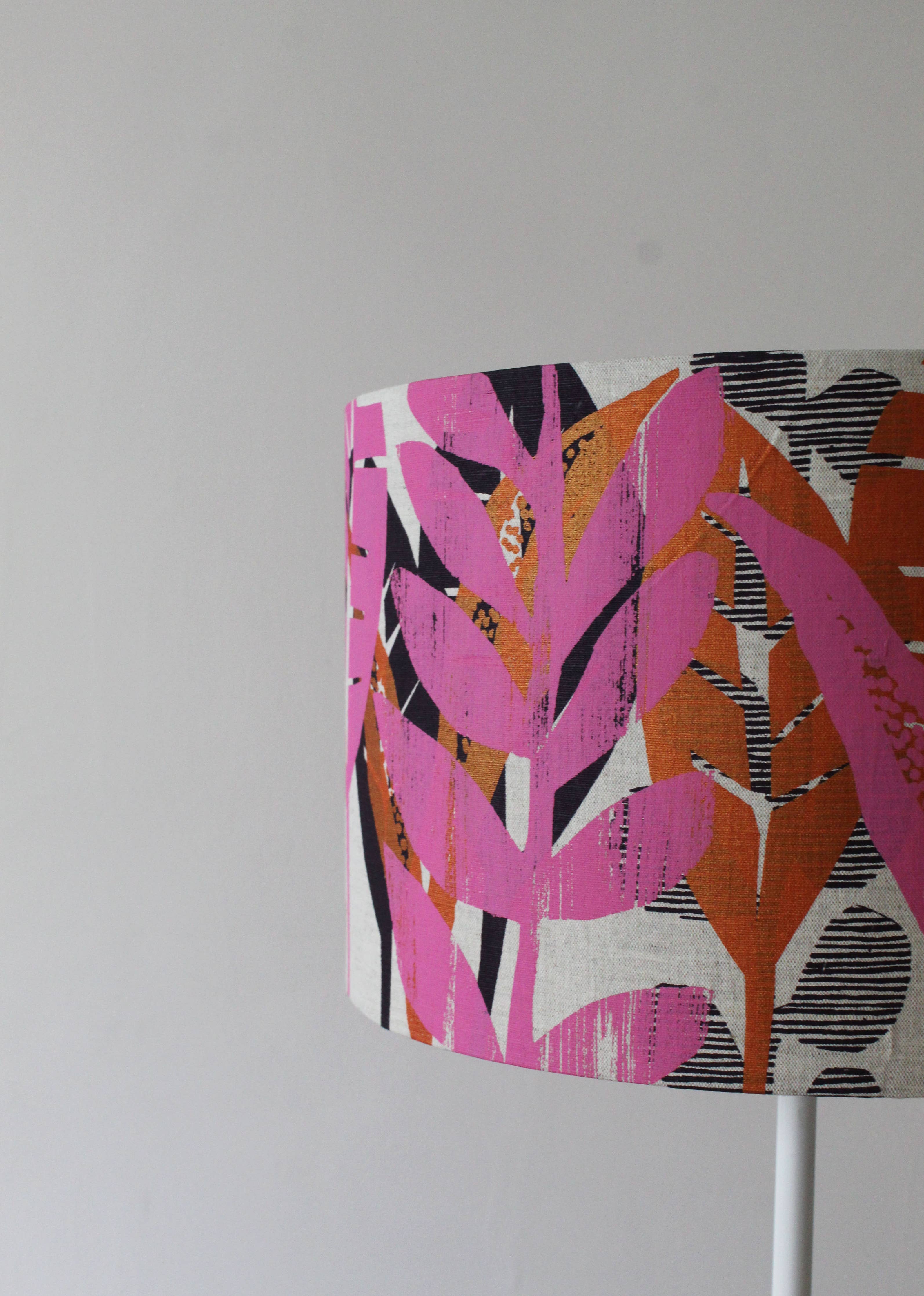 Jungle cutout Lampshade - Orange, Pink and Wine