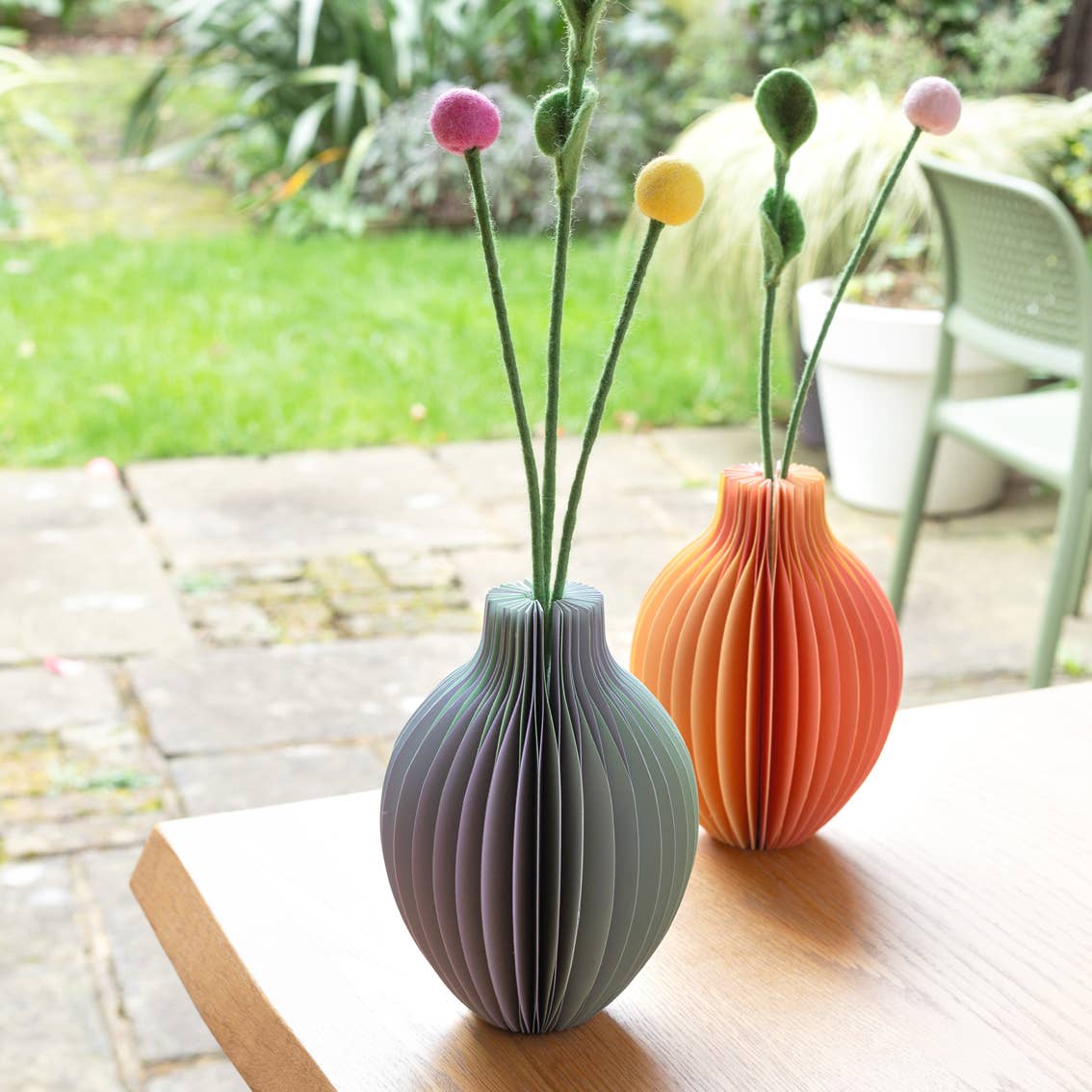 Lilac Honeycomb Paper Vase