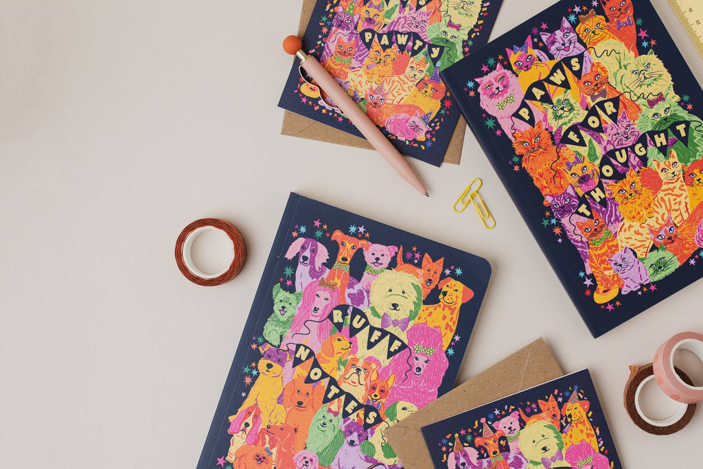 Dogs Notebook - retro illustrated notebook