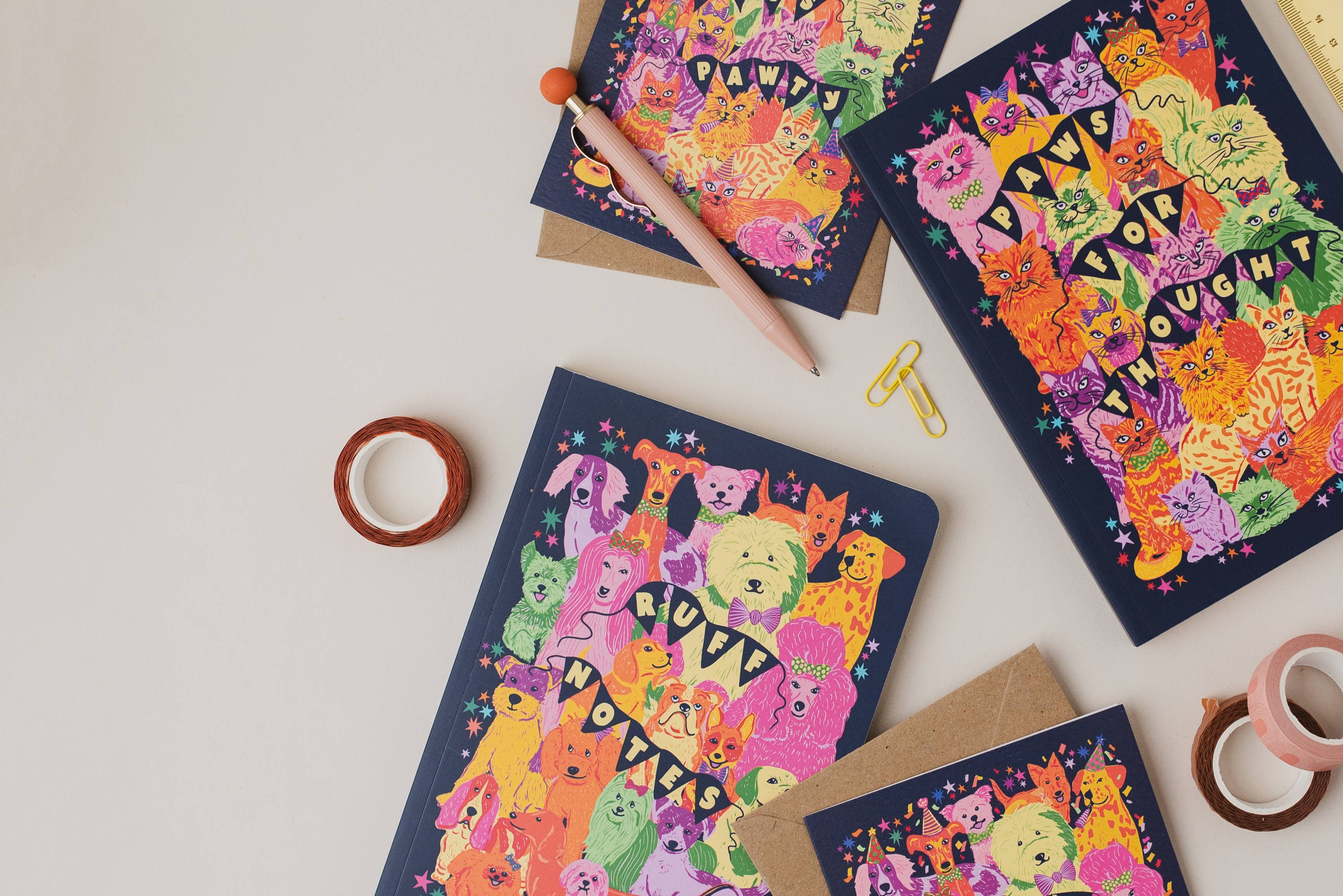 Dogs Notebook - retro illustrated notebook