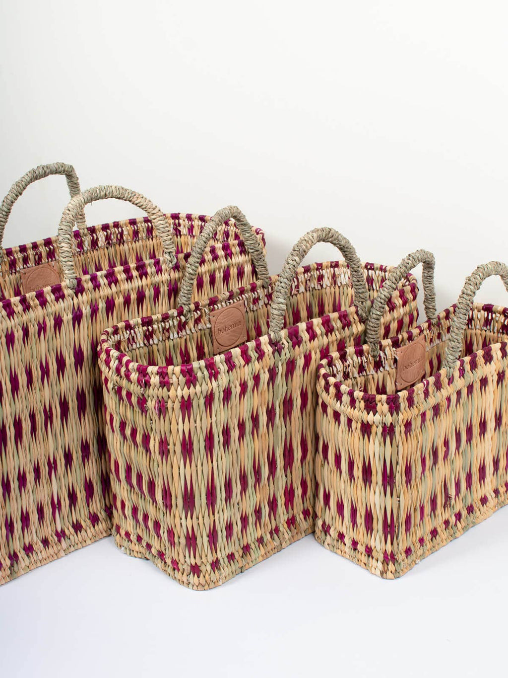 Woven Reed Basket, Violet