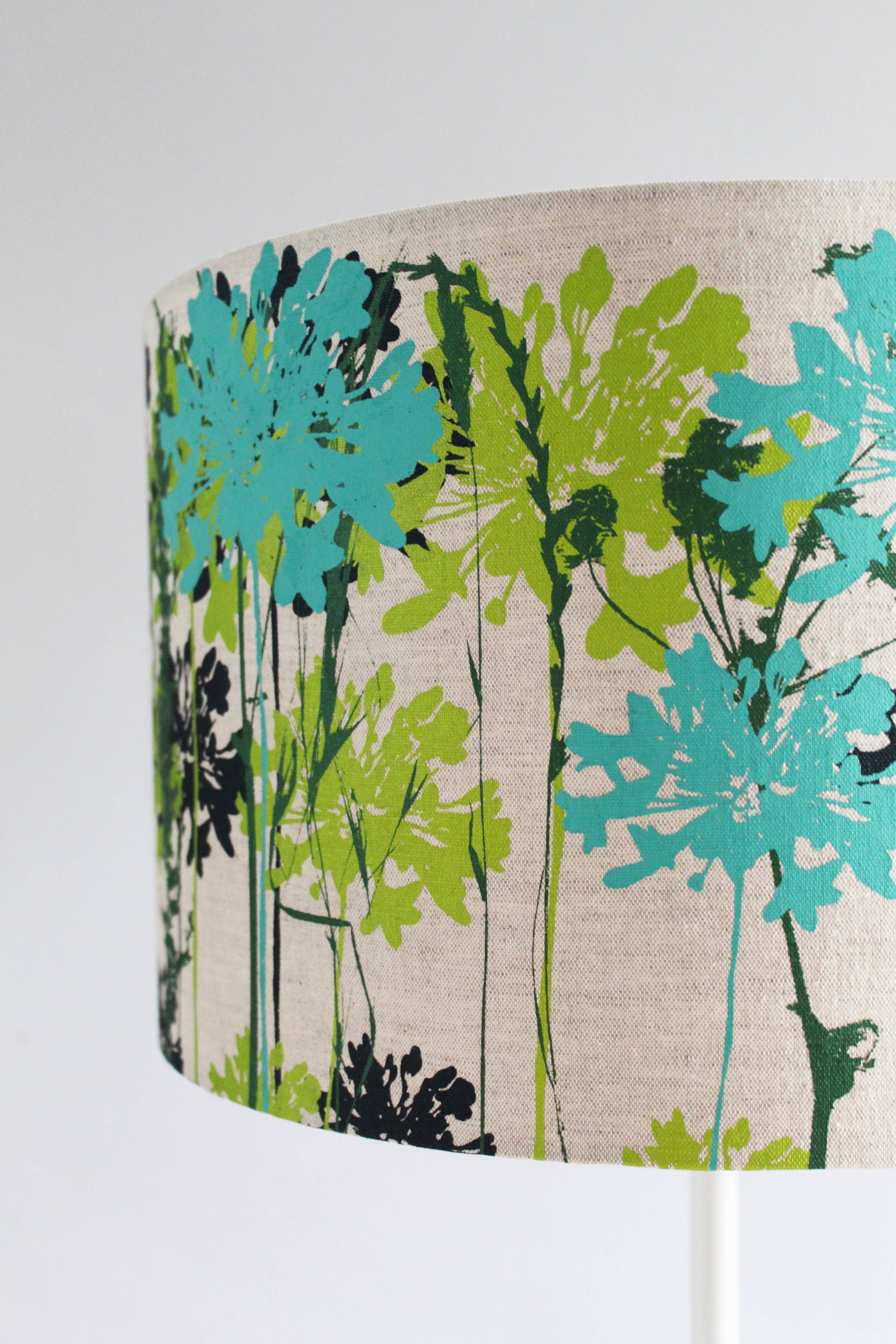 Wild Flower Hedgerow Lampshade - Greens