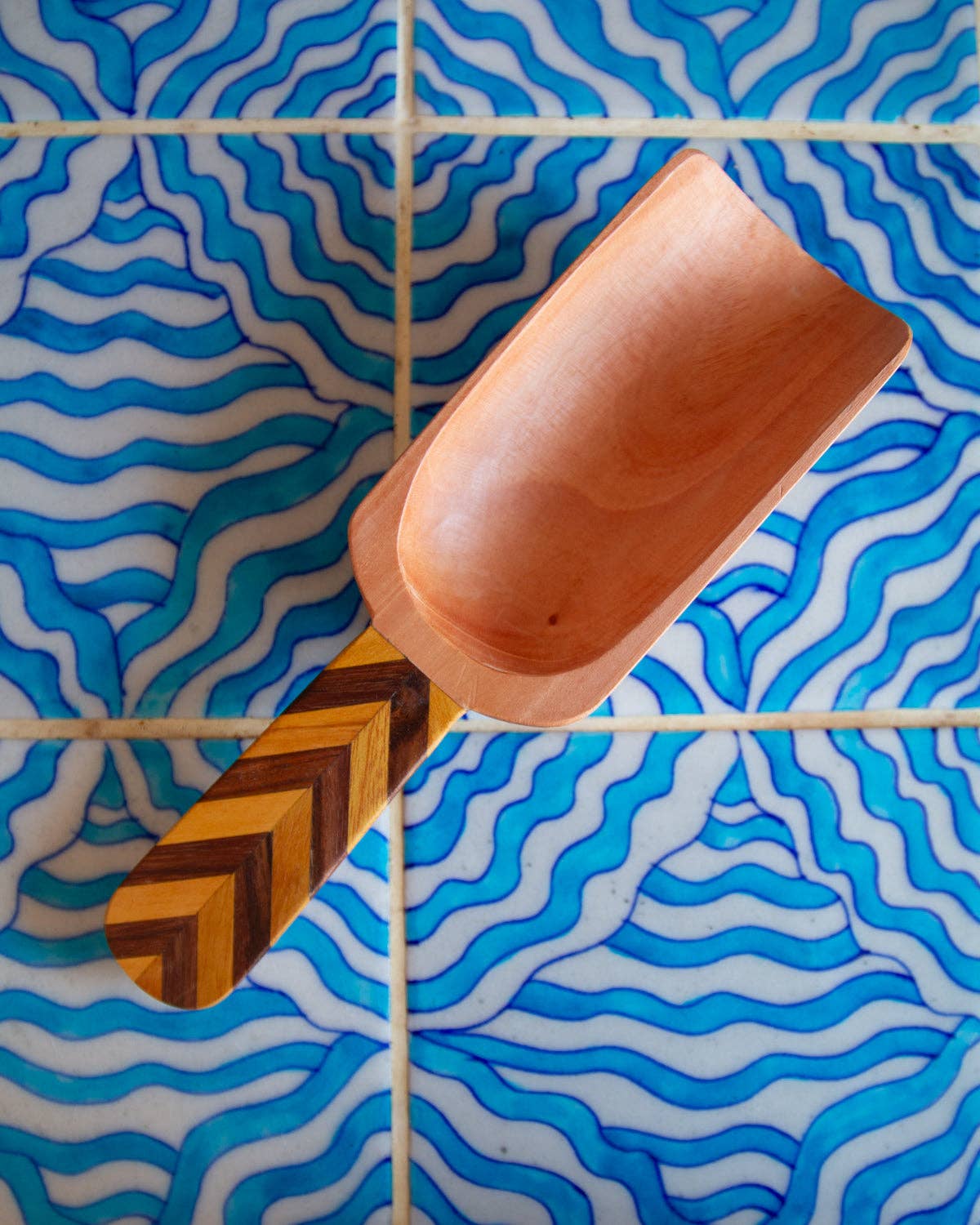 Indian Mosaic Wooden Scoop