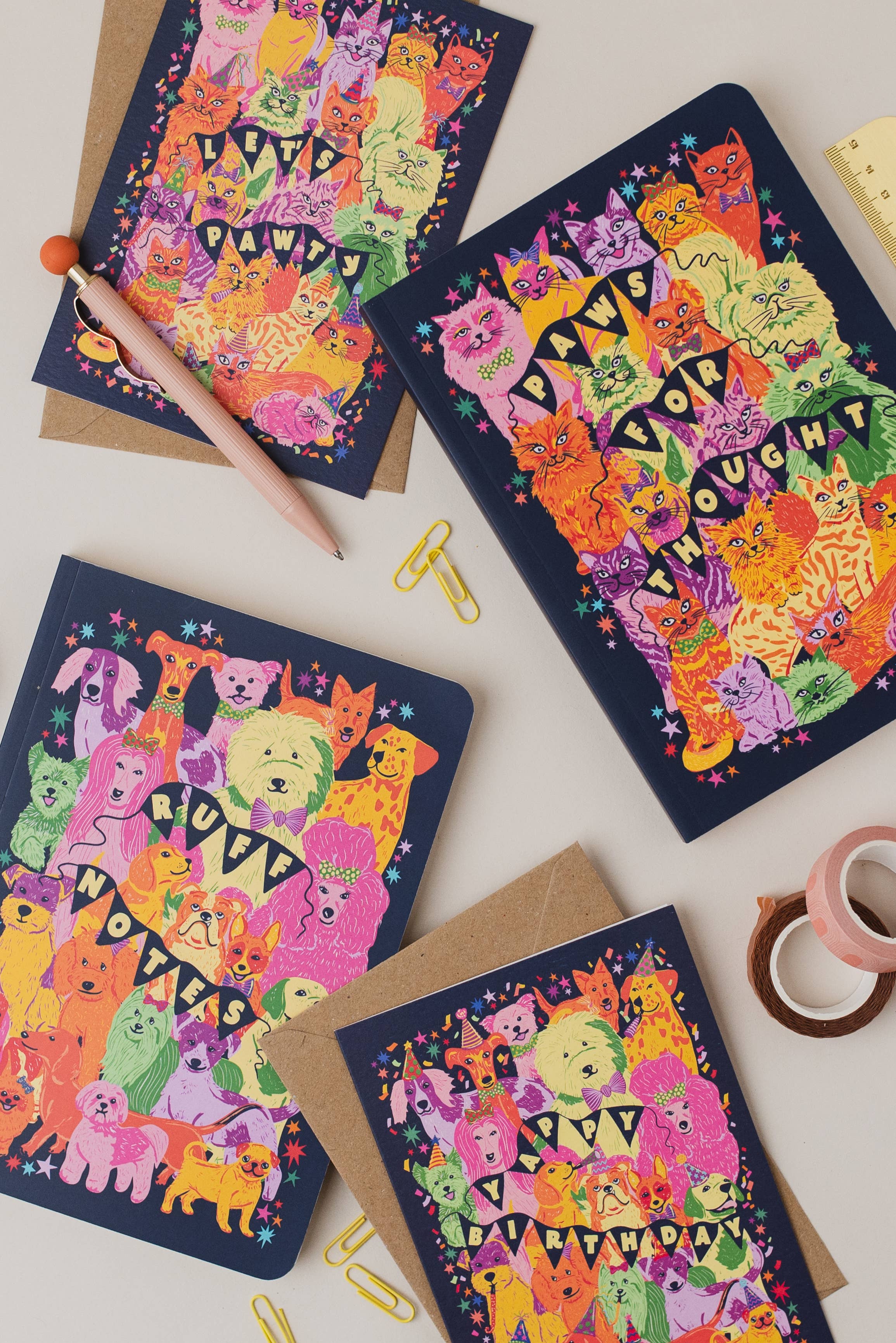 Cats Notebook - retro illustrated notebook