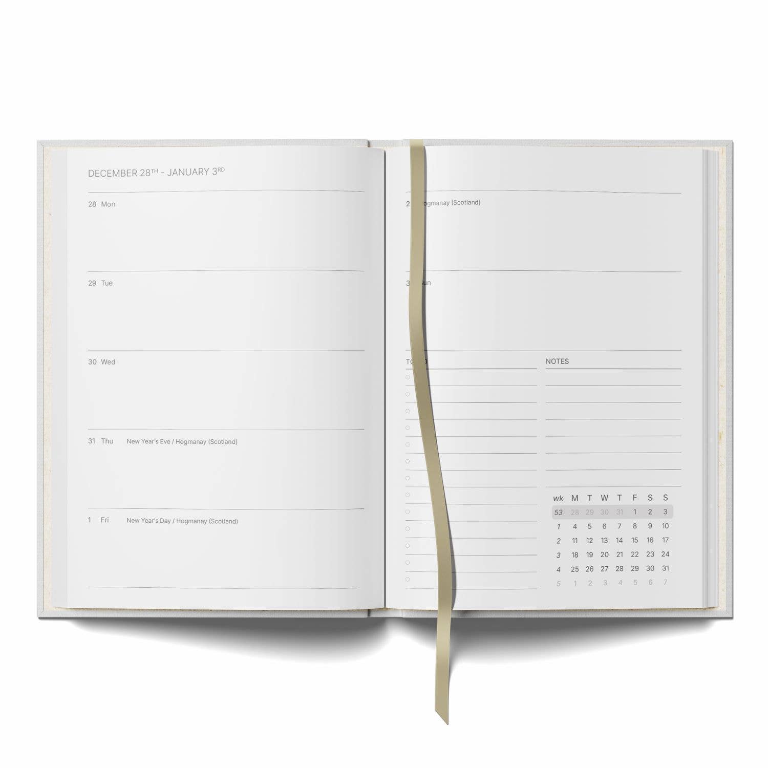 2027 A5 Diary - Week-to-View - Bold Year Burgundy & Pink
