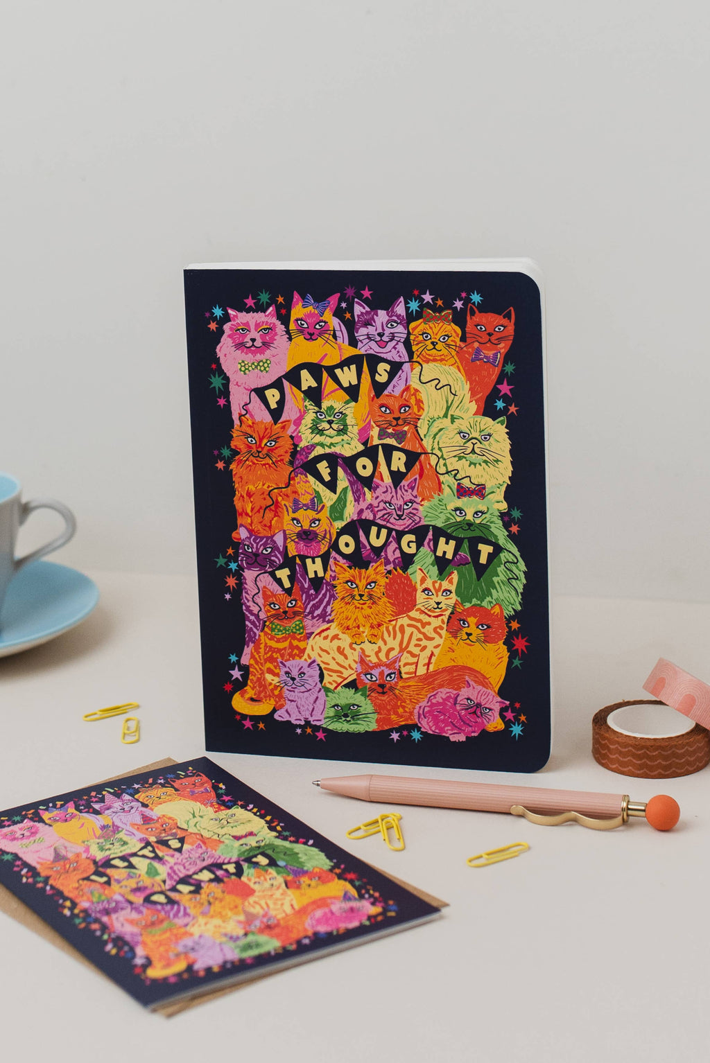 Cats Notebook - retro illustrated notebook