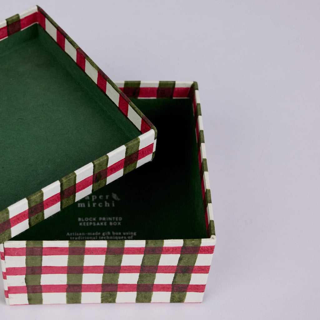 Block Printed Gift Boxes (Nested Set of 3) - Christmas Play