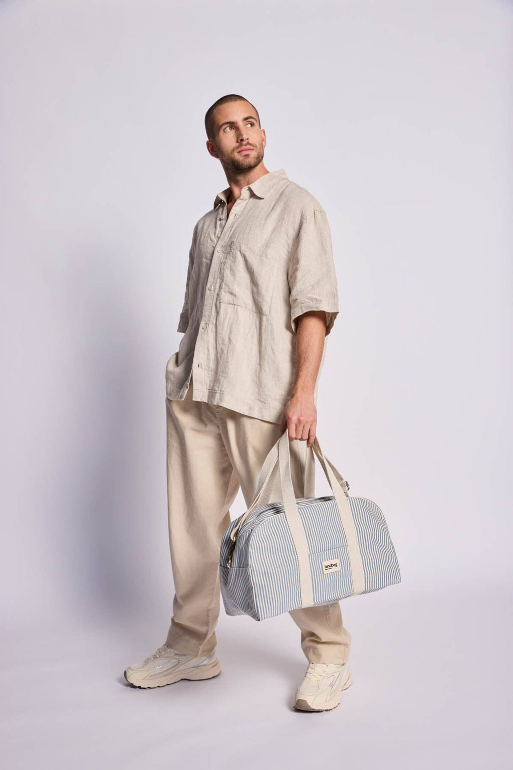 Charlie bowling bag, blue stripes
