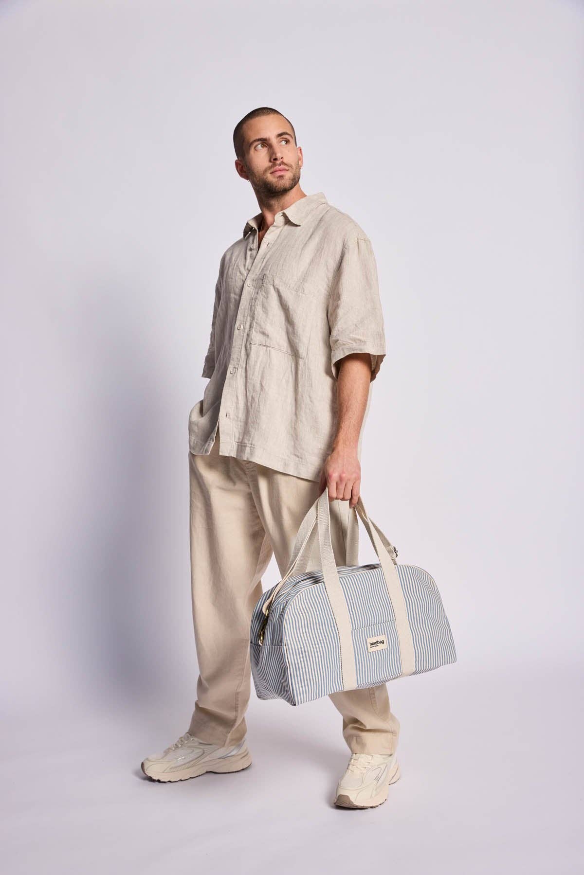 Charlie bowling bag, blue stripes