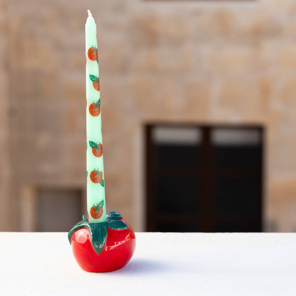 Tomato Taper Dinner Candles