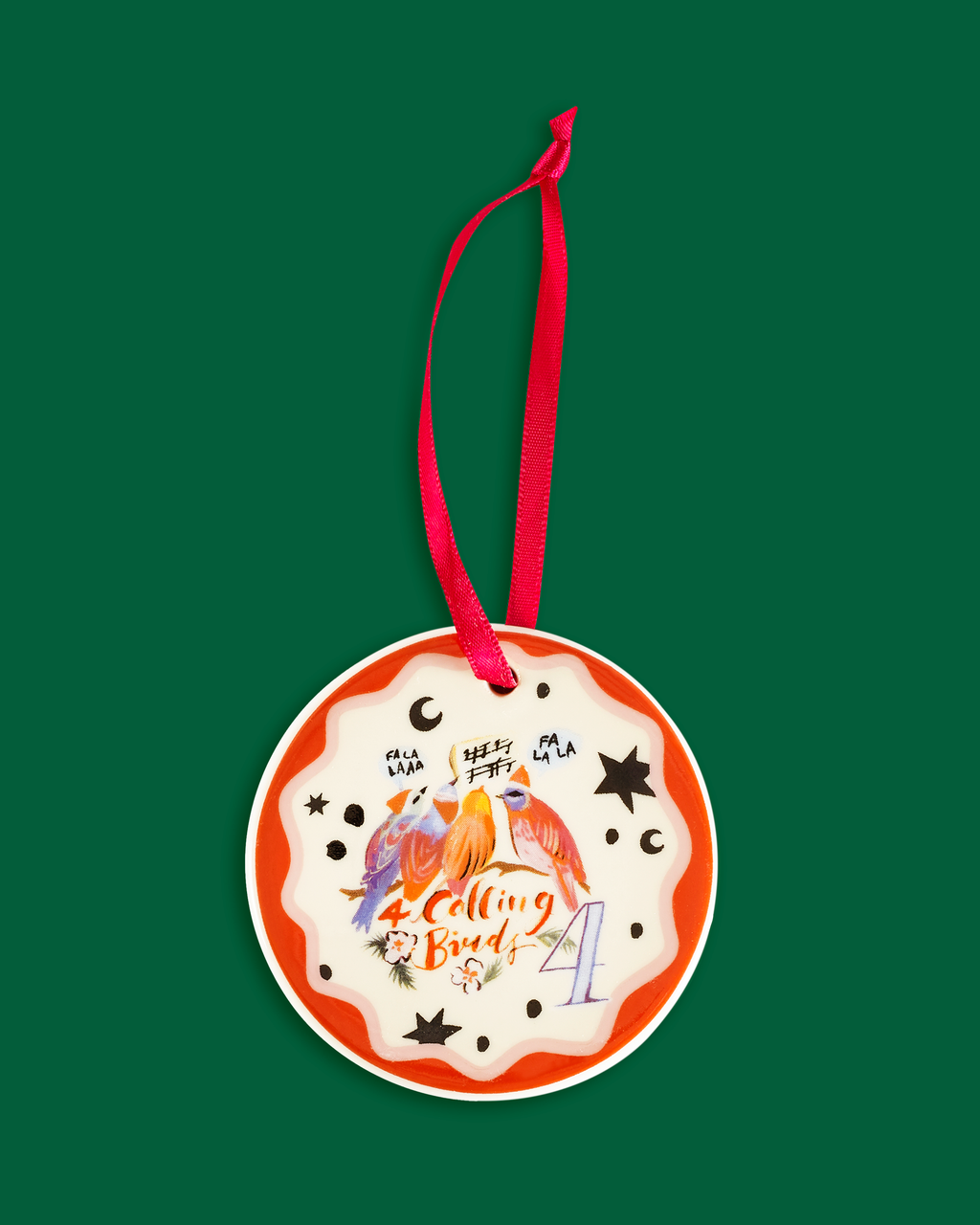12 Days Of Christmas Ceramic Baubles - Set of 12