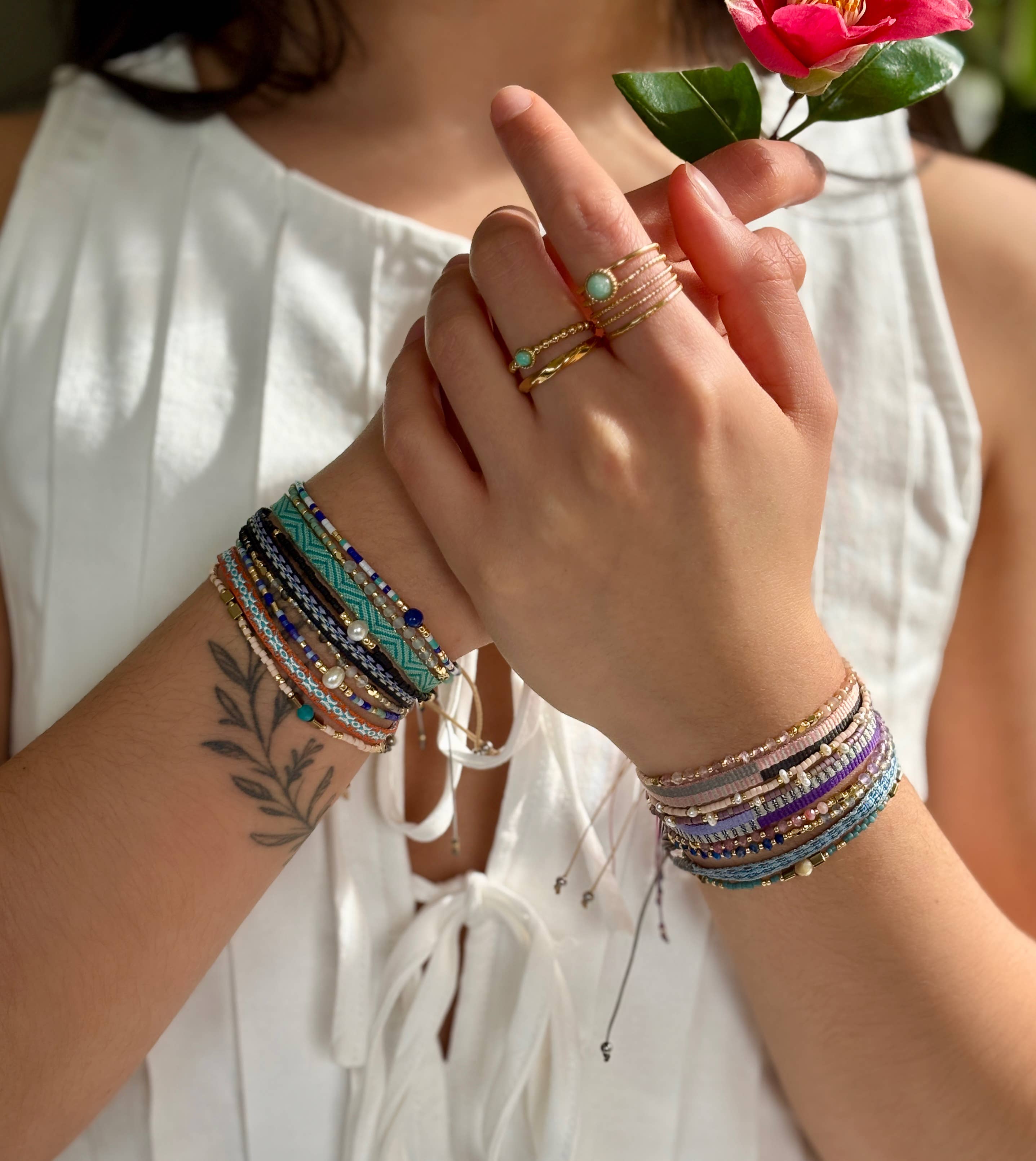 Japanese Miyuki Bracelet Set of 3 Purple