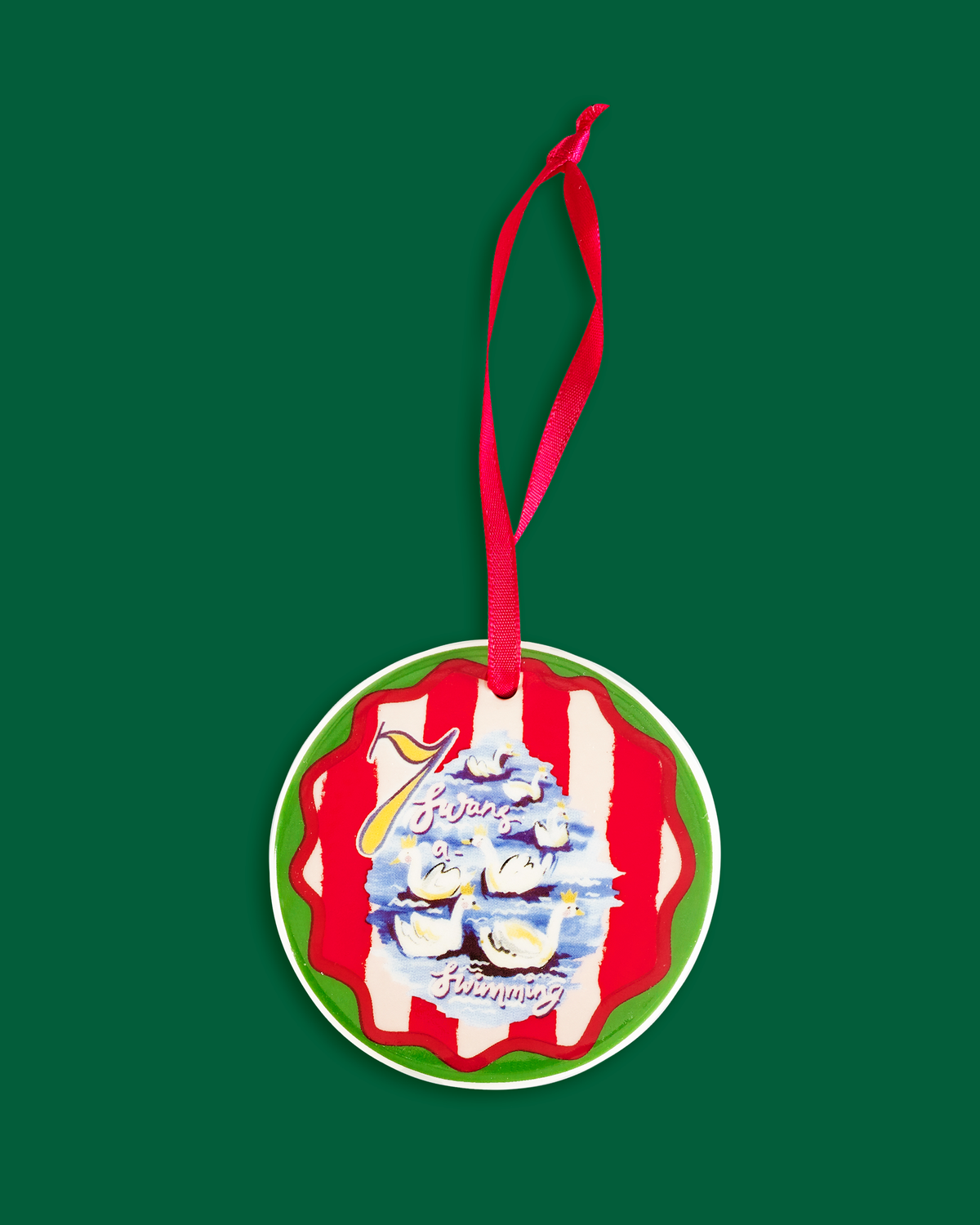 12 Days Of Christmas Ceramic Baubles - Set of 12