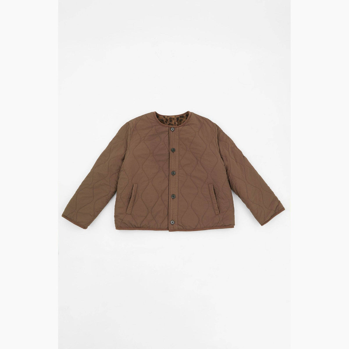 Leopard Print Reversible Jacket in Brown