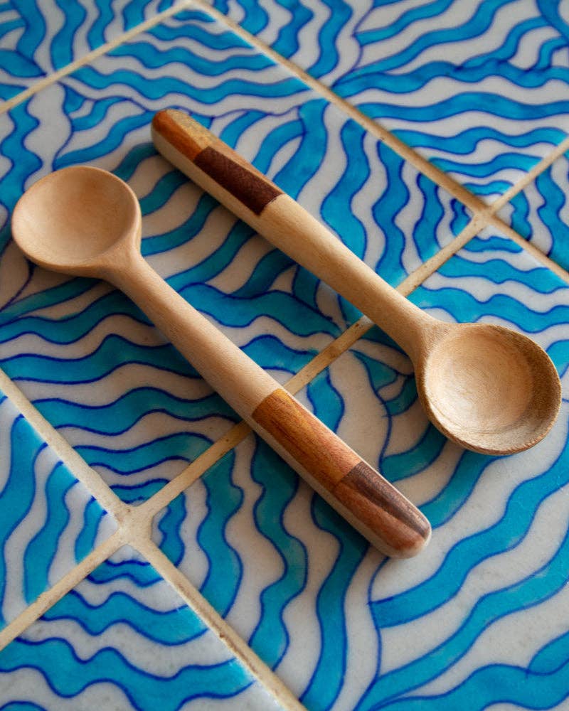 Indian Mosaic Wooden Sugar Spoon