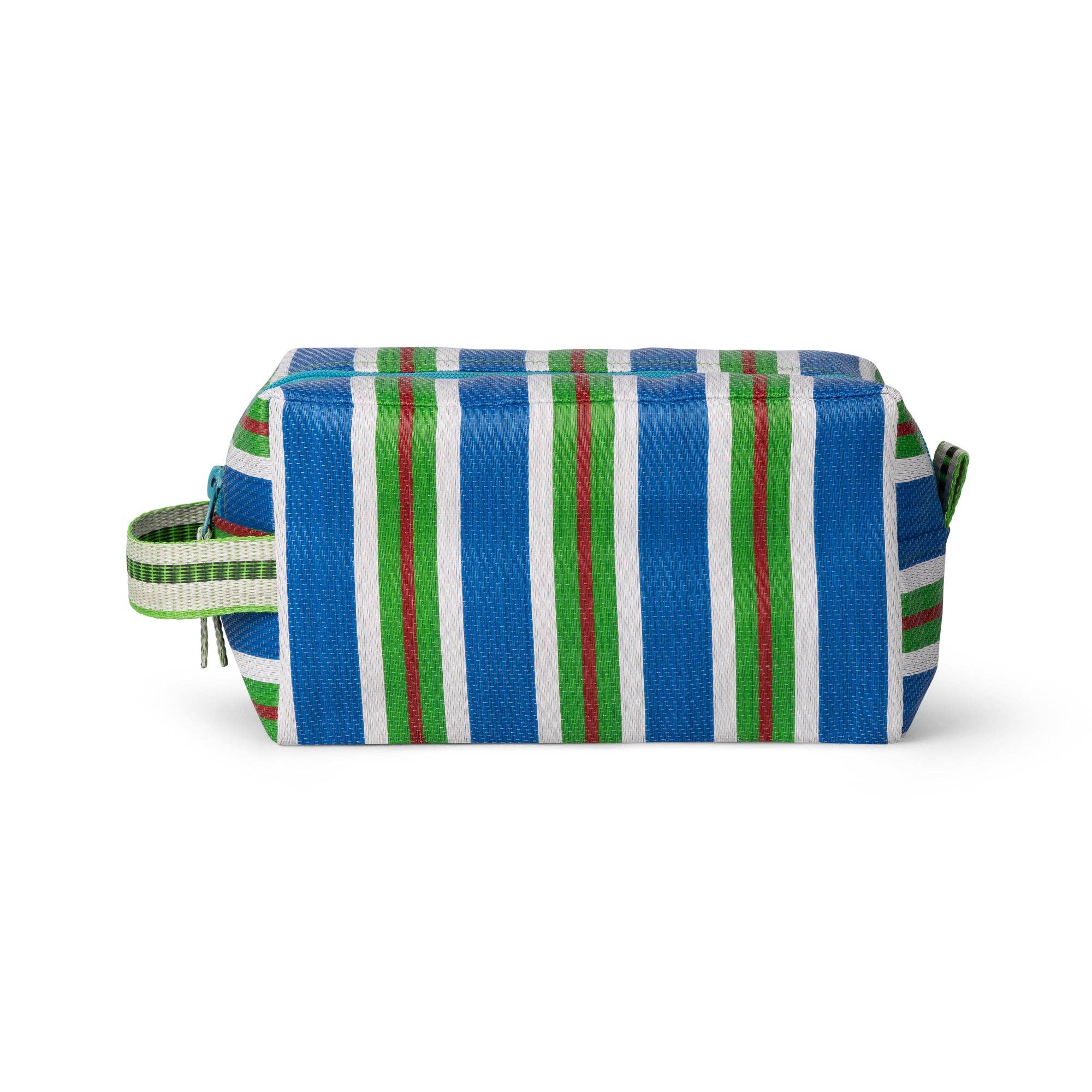 Eco Woven Wash Bag in Medici Blue and Grass Green