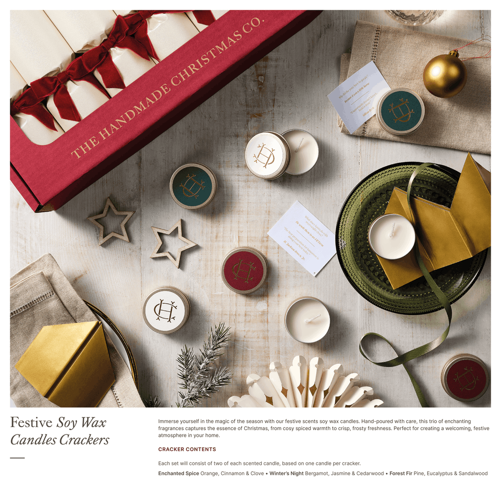 White Christmas - Handmade Luxury Christmas Crackers (6pcs): Family Fun & Games