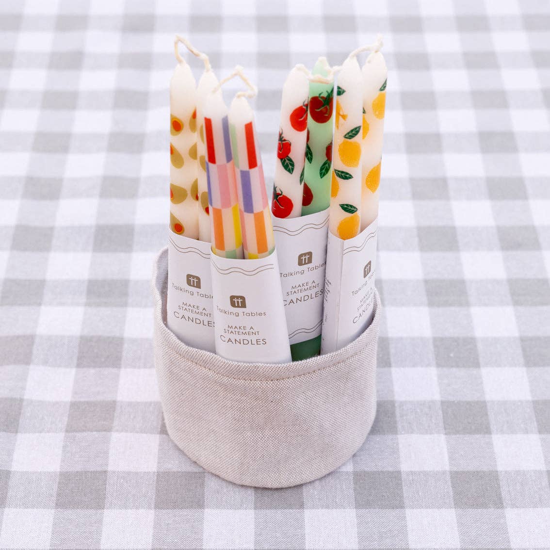 Tomato Taper Dinner Candles