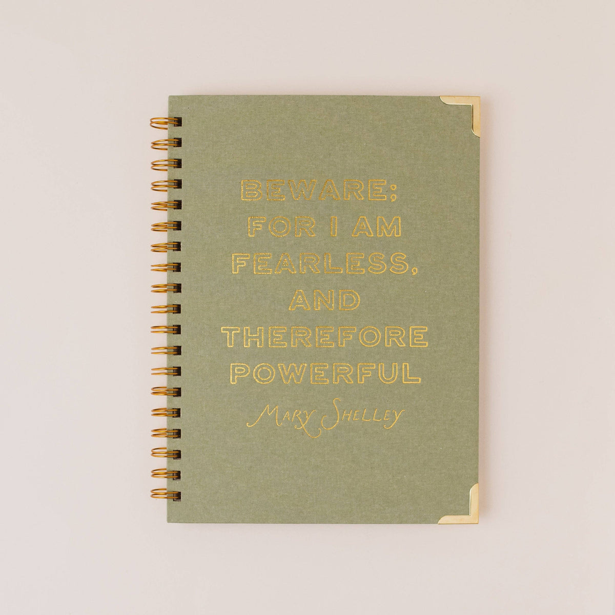 Mary Shelley Literary Quote Book Lover Linen Spiral Notebook