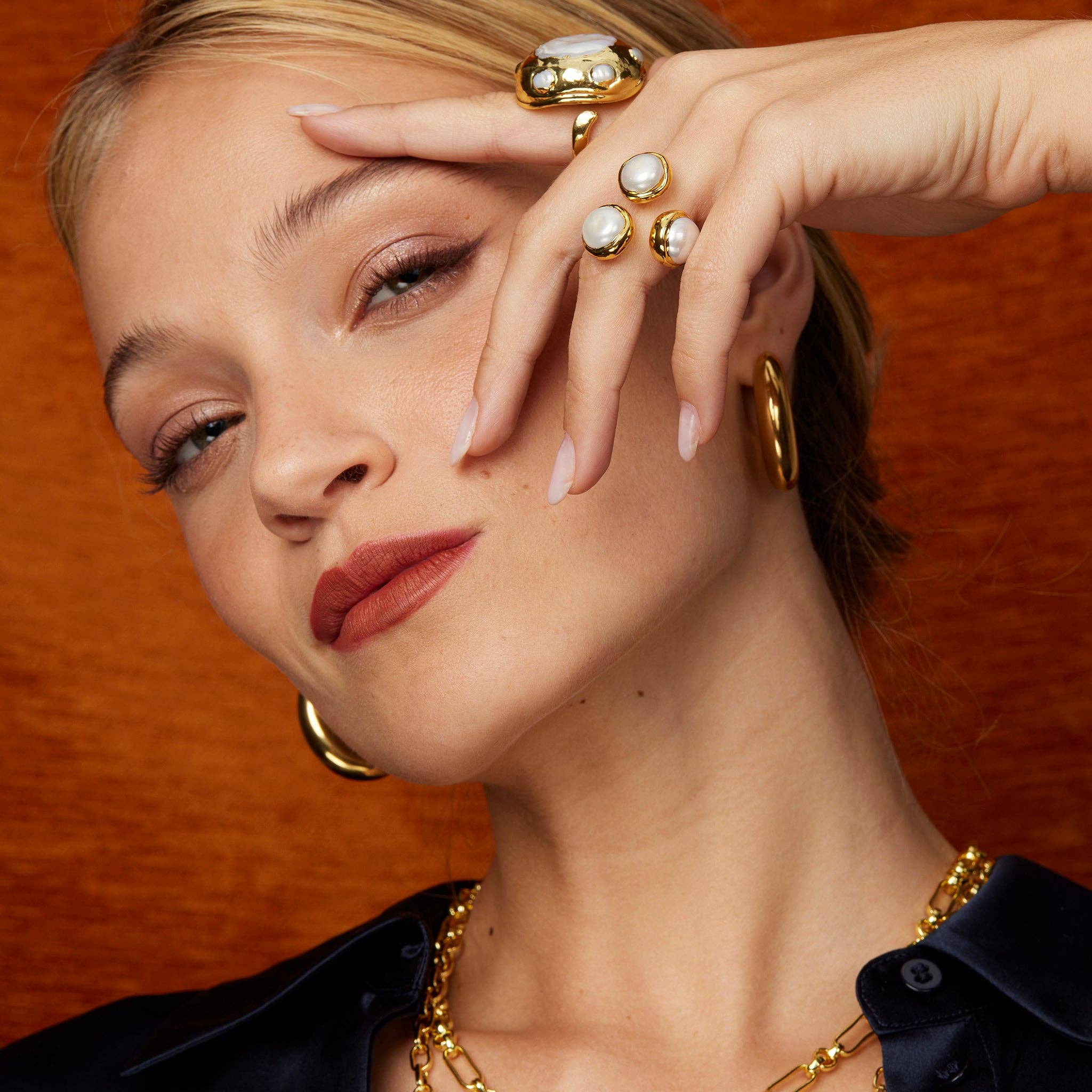 Sonia Ring White Pearl