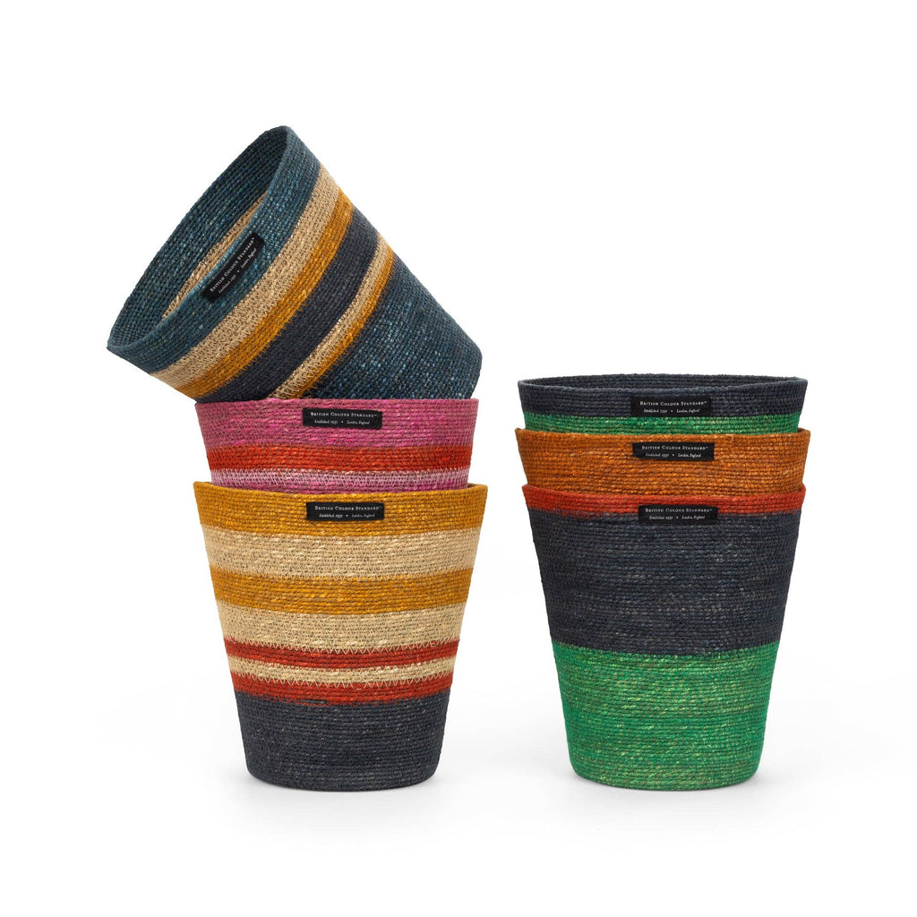 Seagrass Waste Paper Basket in Tuscan & Guardsman Red