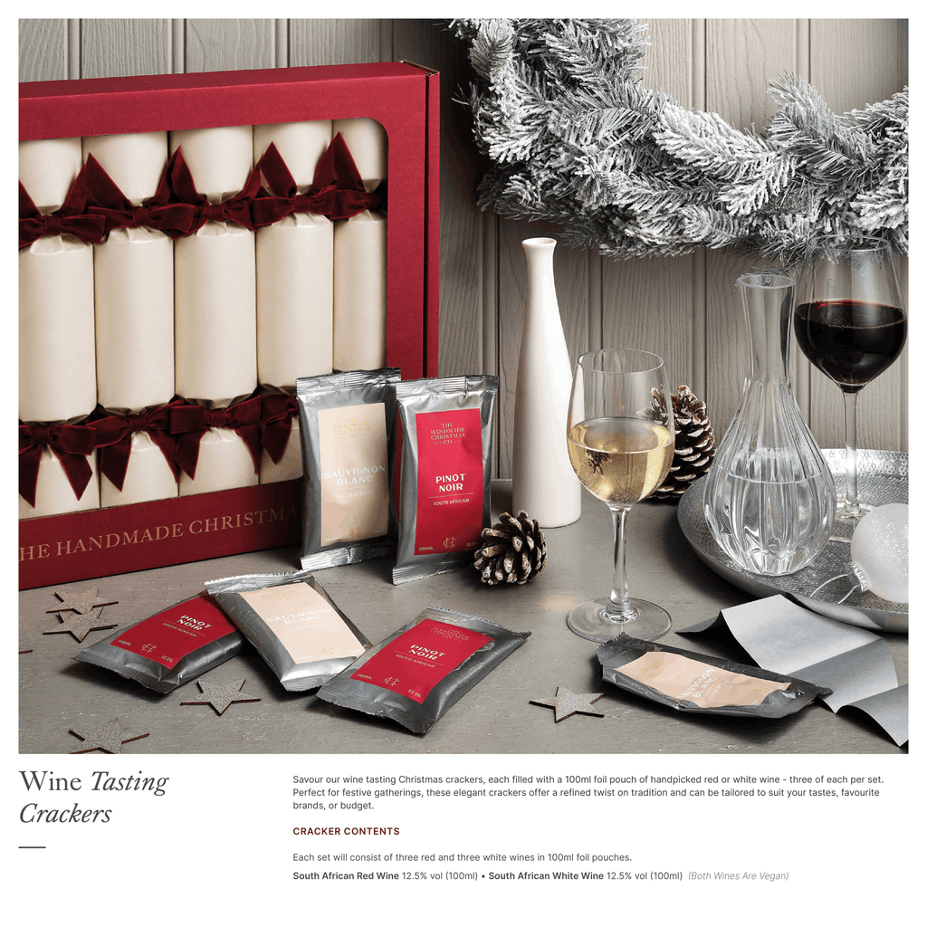 White Christmas - Handmade Luxury Christmas Crackers (6pcs): Family Fun & Games