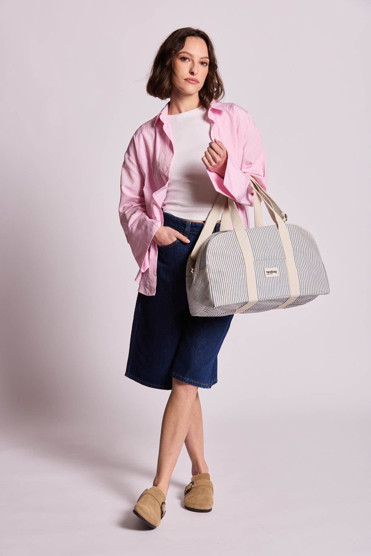 Charlie bowling bag, blue stripes