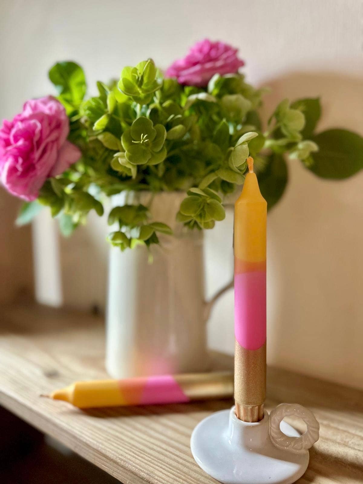 Raspberry Lemonade Colourful Yellow Orange Pink Candle