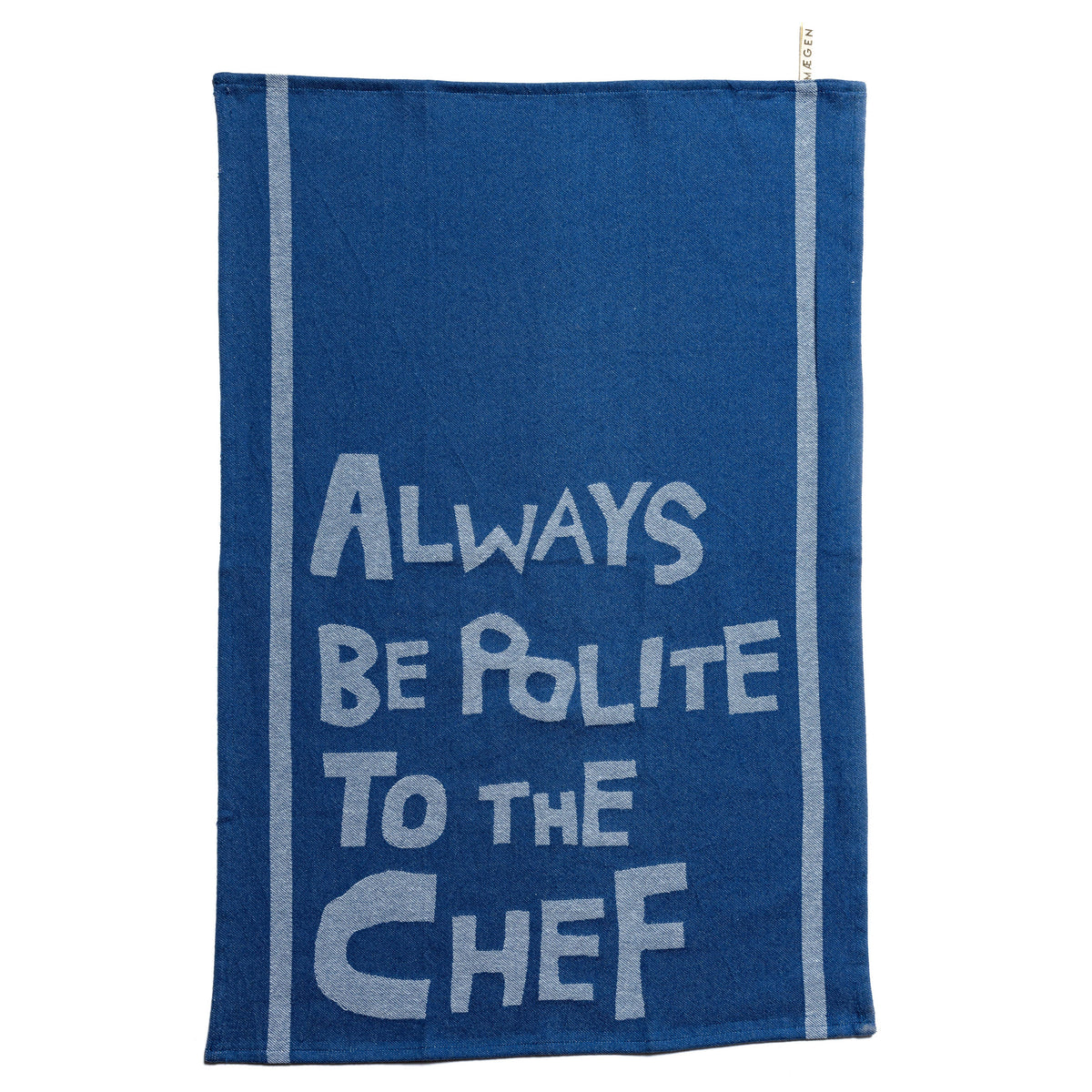 Maegen Tea Towel - Blue - Always be Polite to the Chef