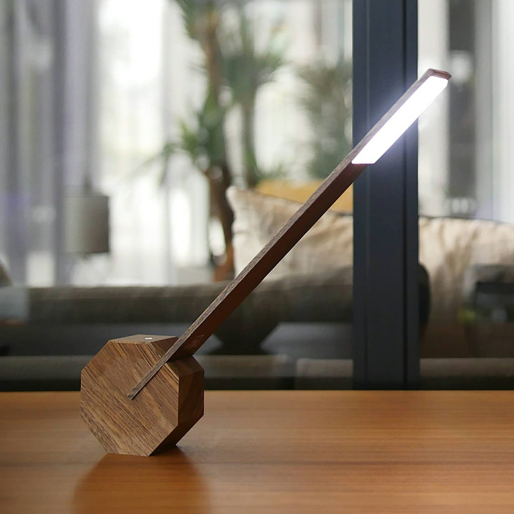 Octagon One Portable Desk Light: Maple
