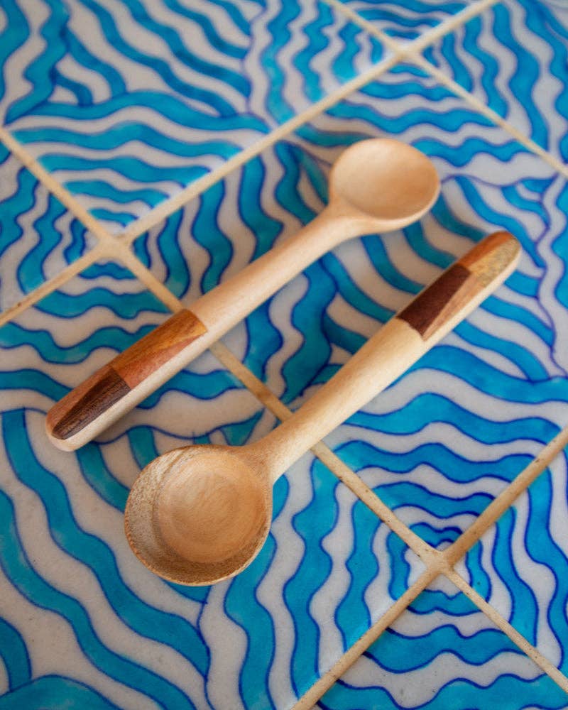 Indian Mosaic Wooden Sugar Spoon