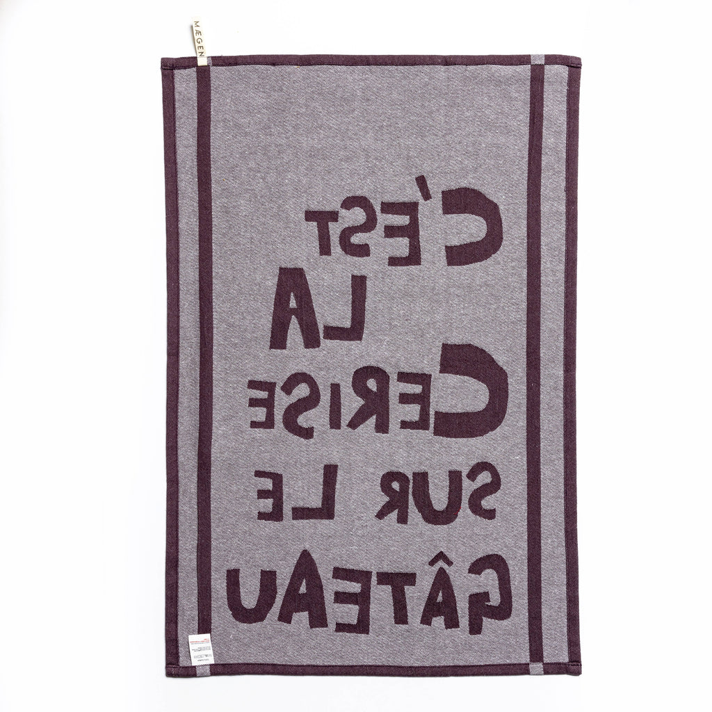 Maegen Tea Towel - Aubergine - C'est la cerise sur le gateau