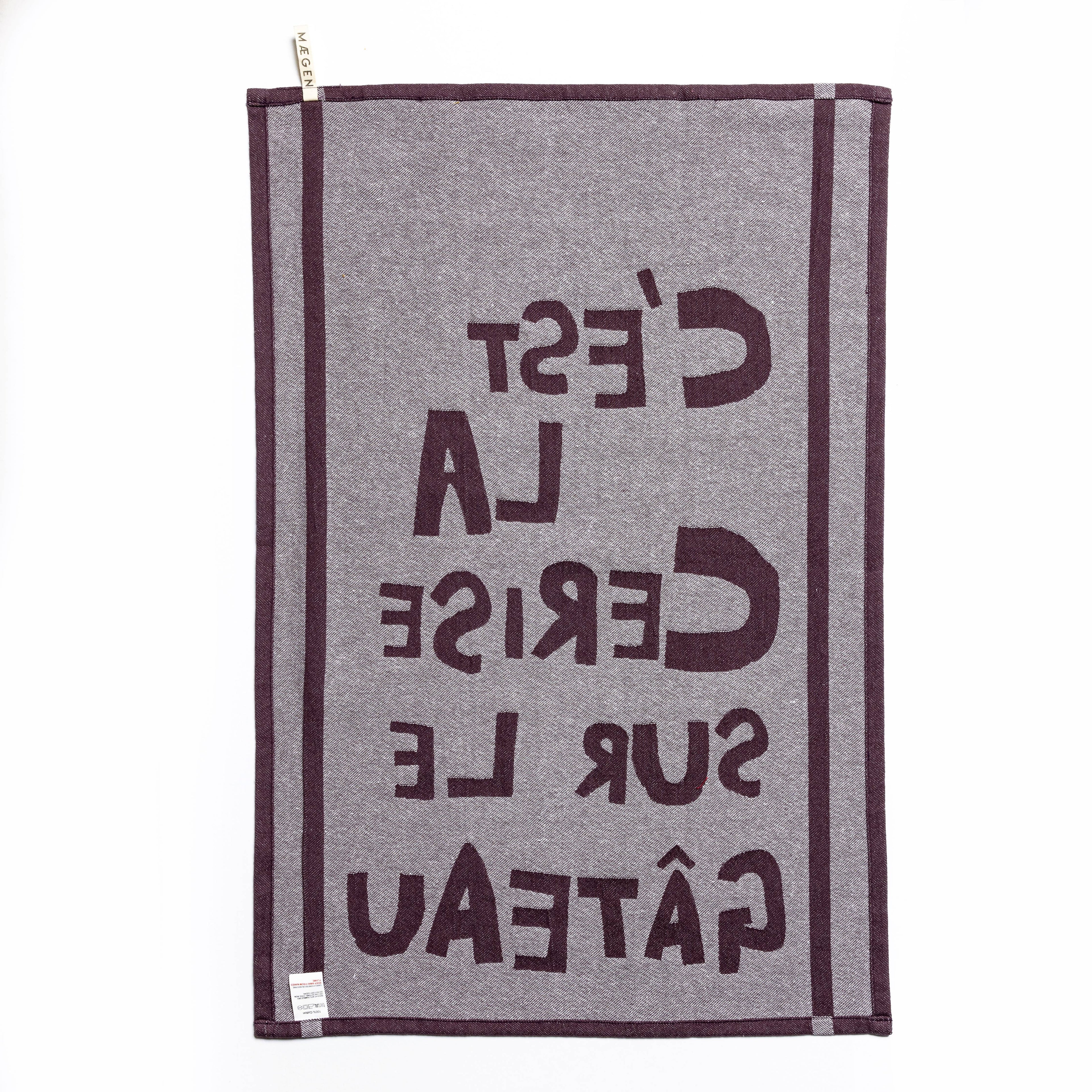Maegen Tea Towel - Aubergine - C'est la cerise sur le gateau