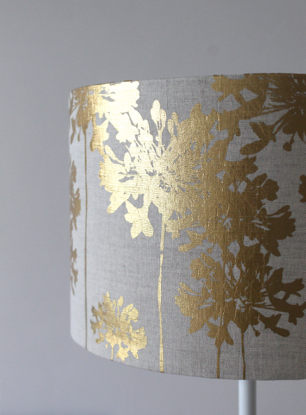 Layered Agapanthus Lampshade - Gold