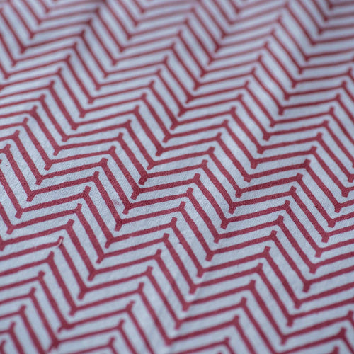 CHEVRON CHERRY set of 6 cotton napkins