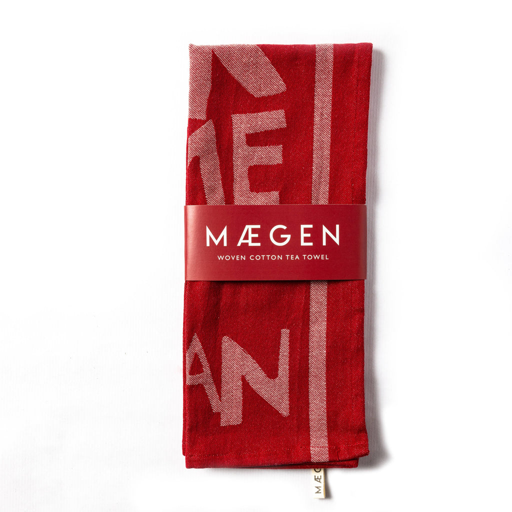 Maegen Tea Towel - Red - Cook for me in Italian