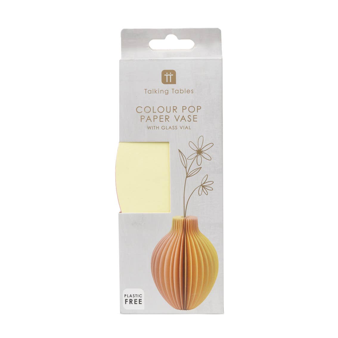 Yellow Honeycomb Paper Vase