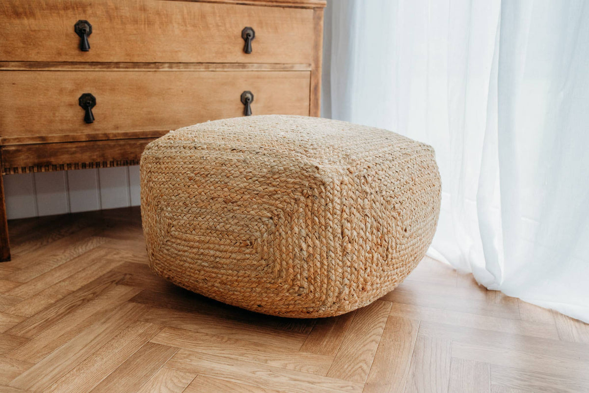 Jute Pouffe 