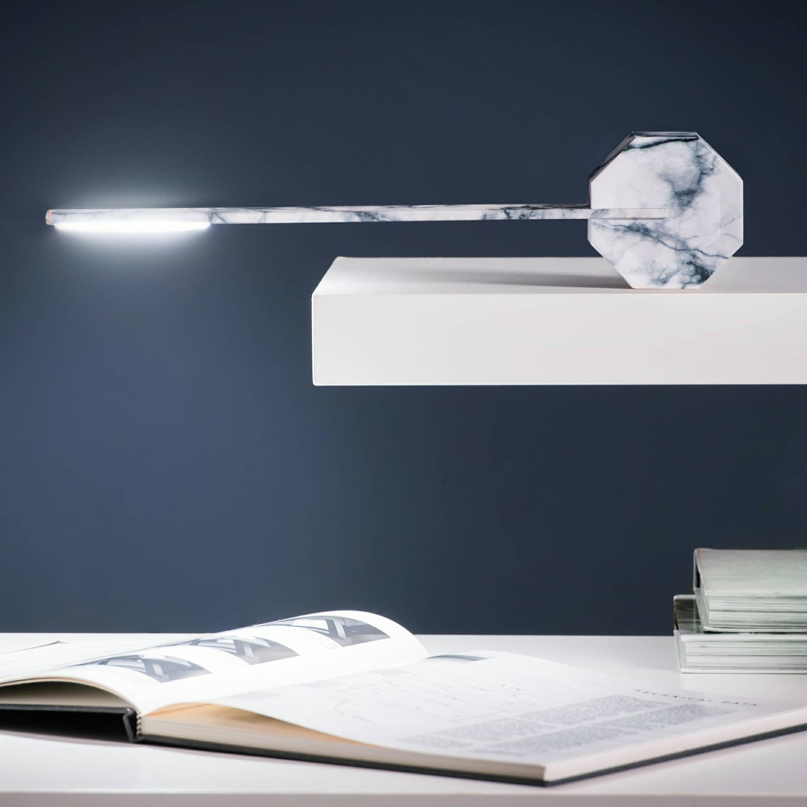 Octagon One Portable Desk Light: Maple