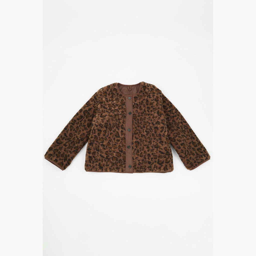 Leopard Print Reversible Jacket in Brown