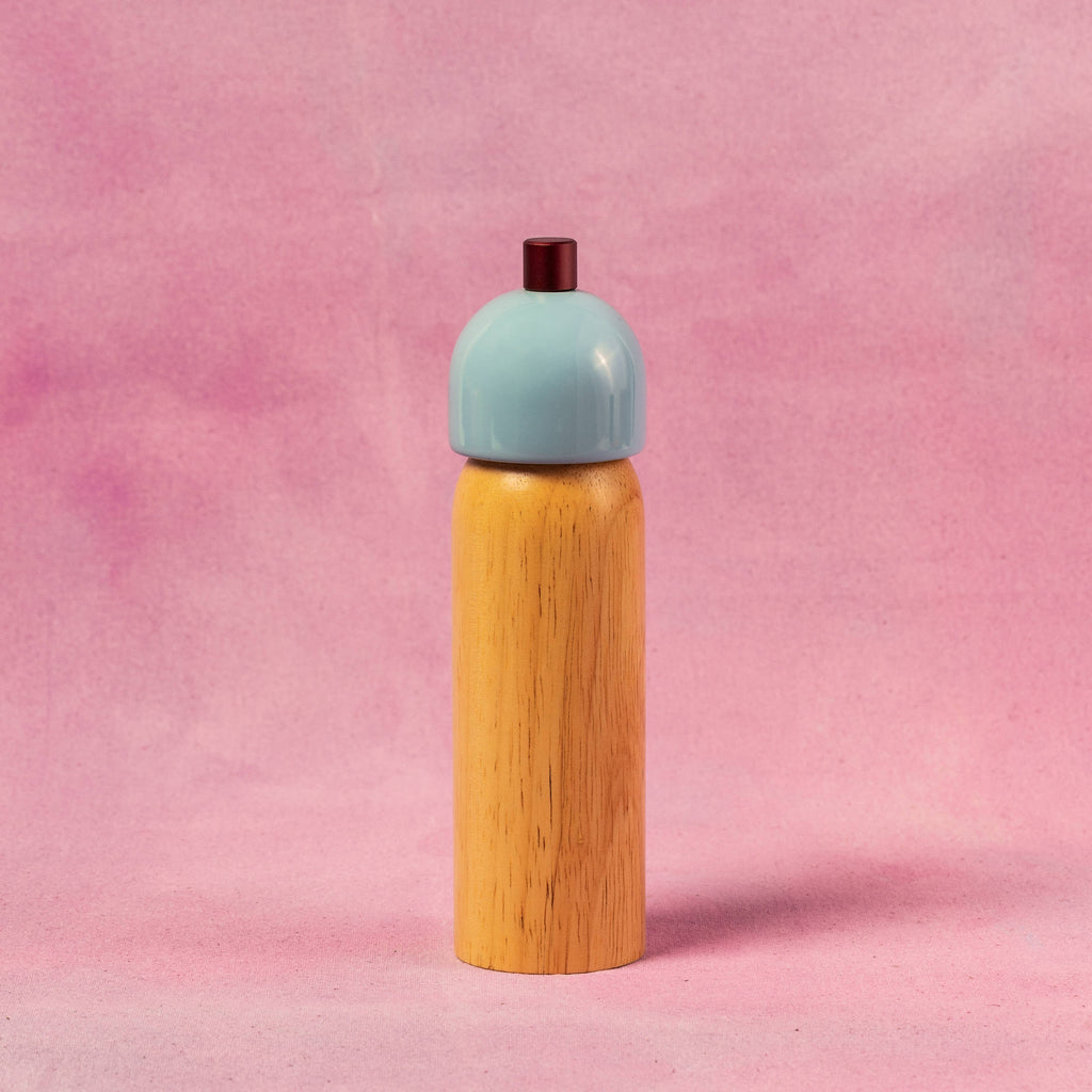 Salt & Pepper Grinder - Light Blue & Burgundy: Large