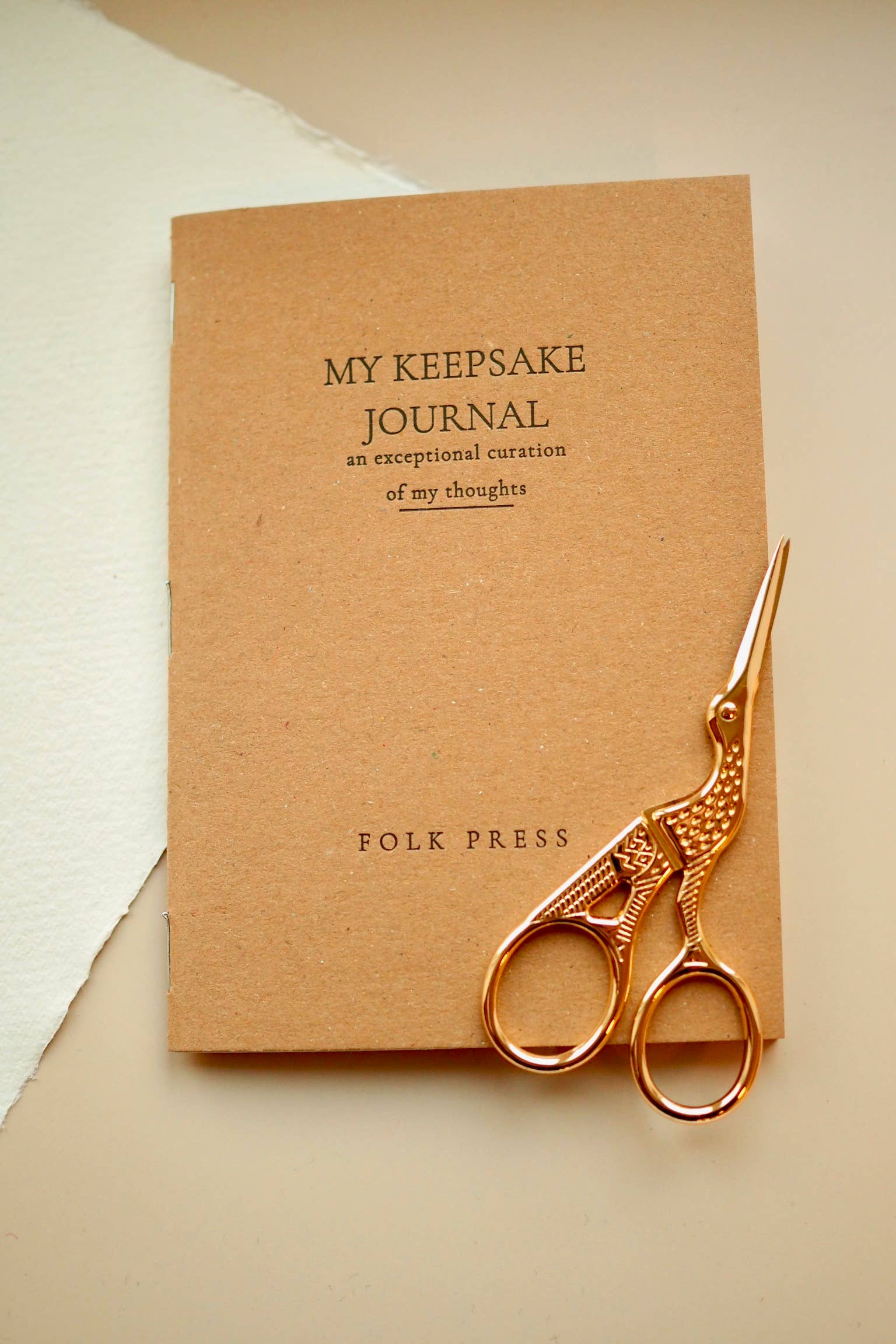 Keepsake journal- letterpress notebook journal insert